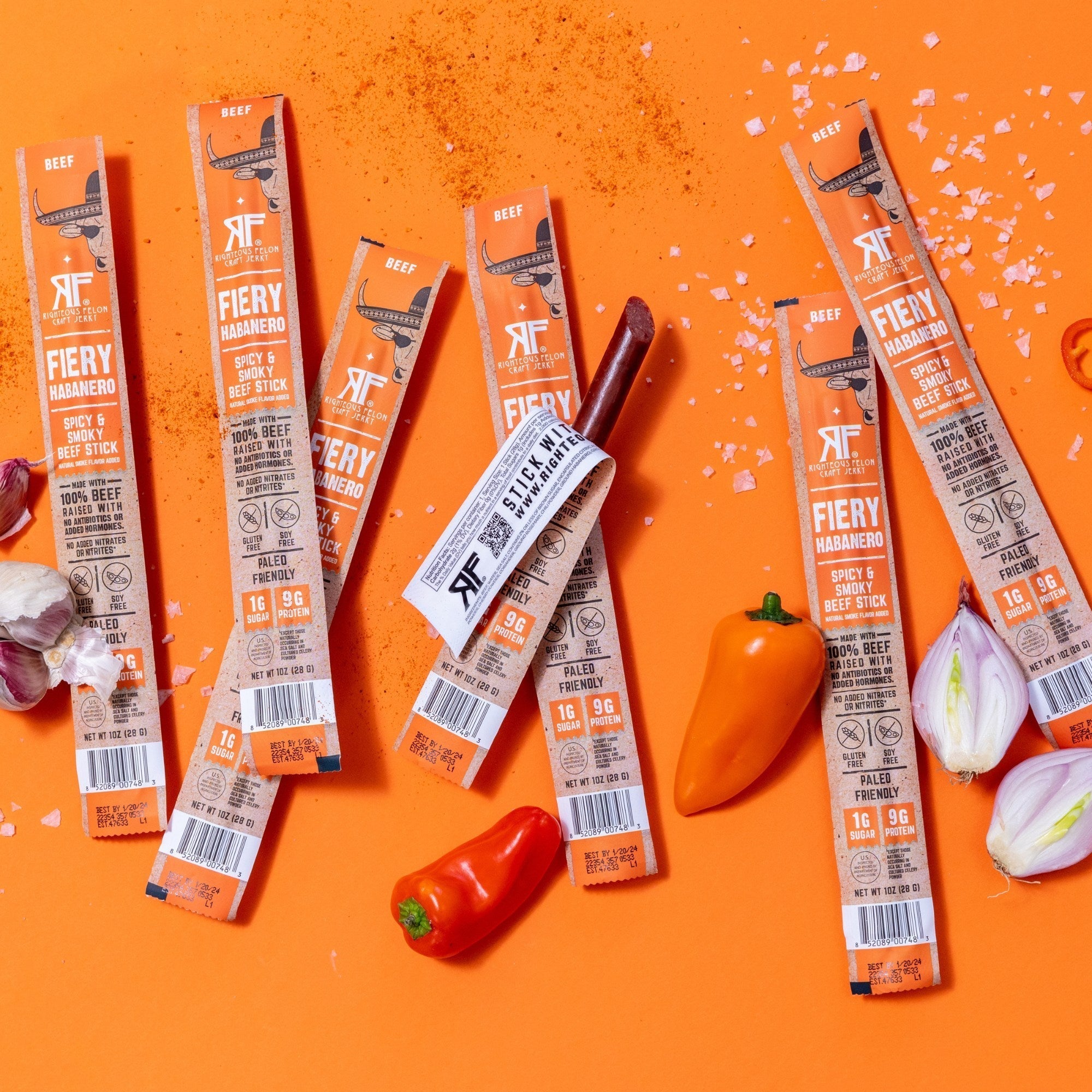 Fiery Habanero Beef Stick (10-Pack)
